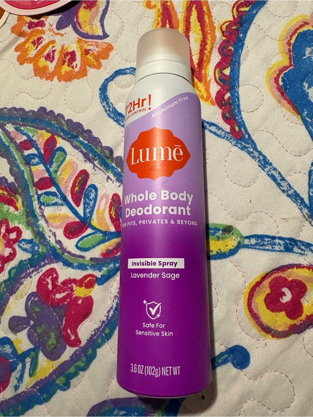 Lumē Lavender Sage Whole Body Deodorant Spray - Purple